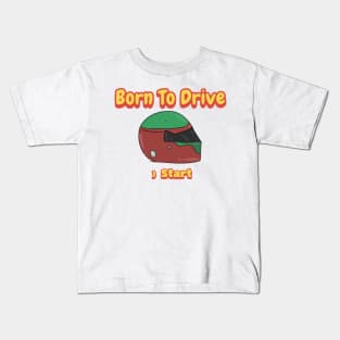 Born To Drive, Helmet Kids T-Shirt